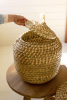 Set Of Two Oval Seagrass Baskets With Lids