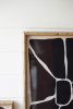 SET OF TWO BLACK & WHITE FRAMED ABSTRACT PRINTS UNDER GLASS