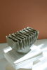 GREEN CERAMIC FOLDS VASE