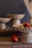 SET OF THREE WICKER COMPOTES