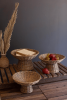 SET OF THREE WICKER COMPOTES