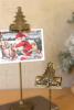 SET OF TWO CHRISTMAS TREE CARD CLIPS ON STANDS