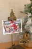 SET OF TWO CHRISTMAS TREE CARD CLIPS ON STANDS