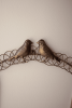 METAL CHRISTMAS CARD WREATH WITH TWO BIRDS