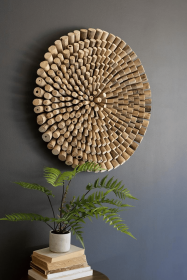 ROUND DRIFTWOOD WALL ART
