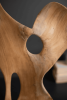 CARVED TEAK WOOD SCUPLTURE ON A BASE - SMOOTH
