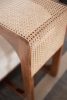 WOOD SIDE TABLE WITH WOVEN CANE DETAIL