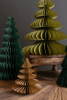 SET OF FIVE PAPER ACCORDIAN CHRISTMAS TREES - ONE EACH