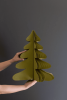SET OF FIVE PAPER ACCORDIAN CHRISTMAS TREES - ONE EACH