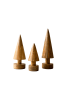 SET OF THREE TURNED WOODEN CHRISTMAS TREES