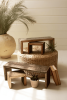 SET OF FOUR RECYCLED WOOD NESTING RECTANGLE RISERS