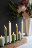 RECYCLED WOOD NINE TAPER CANDELABRA