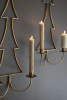 SET OF TWO ANTIQUE BRASS CHRISTMAS TREE WALL CANDLE SCONCES