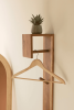 WOOD AND METAL WALL COAT RACK