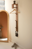 WOOD AND METAL WALL COAT RACK