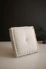 SQUARE BOUCLE FLOOR CUSHION - PEARL