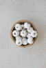 BAG OF FIFTEEN DRIED MINIATURE FAUX PUMPKINS - WHITE