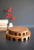 SET OF TWO ROUND WOODEN RISERS