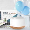 Rock Light Wood+Essential Oil Diffuser with Essential Oils Set