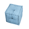 Solid Handmade Canvas Square Pouf
