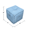 Solid Handmade Canvas Square Pouf