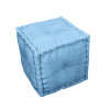 Solid Handmade Canvas Square Pouf