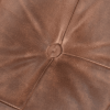 Solid Handmade Buffalo Leather Square Pouf (Recycled Foam with Fibre Fill)