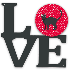 CK5645WALV Cat Love Metal Wall Artwork LOVE