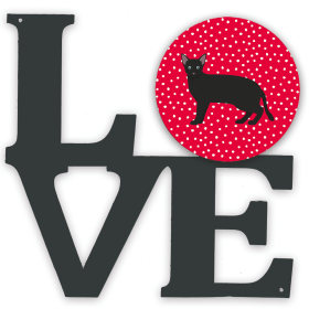 CK5691WALV Cat Love Metal Wall Artwork LOVE