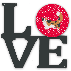 CK5711WALV Cat Love Metal Wall Artwork LOVE