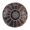 STUFFED leather Moroccan Ottoman