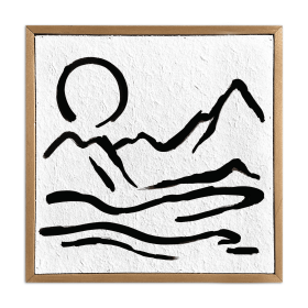 Ink Landscape /  Pulp Paper Wall Decor