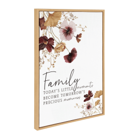 Family... today's little moments be... Framed Canvas