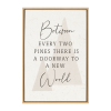 Between every two pines there is a...  Framed Canvas