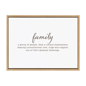 Family. A group of people, each a... /  Framed Canvas
