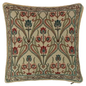 Cushion Cover-Art Nouveau Lotus Flower