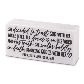 Scripture Block She Trusts God