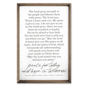 Framed Art Peace Declaration 20 x 30
