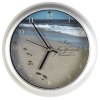Footprints Musical Wall Clock 8" Silver