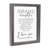 Framed Wall Art Granddaughter Remember