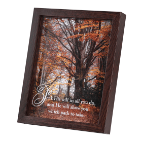 Framed Art Seek His Will In All You