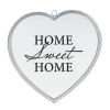 Heart Mirror Home Sweet Home Sm Silver