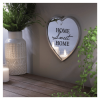 Heart Mirror Home Sweet Home Sm Silver