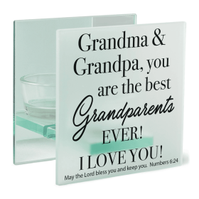 Grandma Grandpa, The Best Num. 6:24 Tea Light Holder