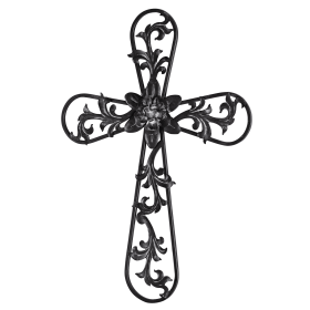 Wall Cross With Vines Metal 23h