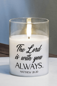 Led Candle Lord Is With-Matt 28:20