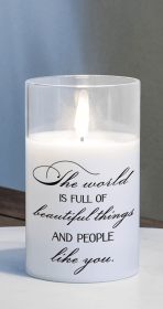Led Candle The World Is Full 5In
