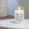 Led Candle You Make The World 5In