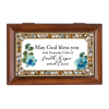 Petite Music Box Jeweled May God Bless