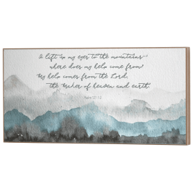 Plaque Wall I Lift My Eyes Ps.121:1-2 Mdf